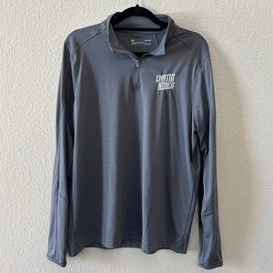 Under Armour 'Chatanooga' Gray Quarter Zip Long Sleeve Pullover | Men's Large